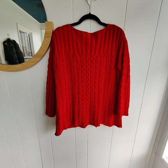 J Jill Sweater in Soft Cotton, this Cable Knit Sweater will keep the cold away! - Picture 3 of 8